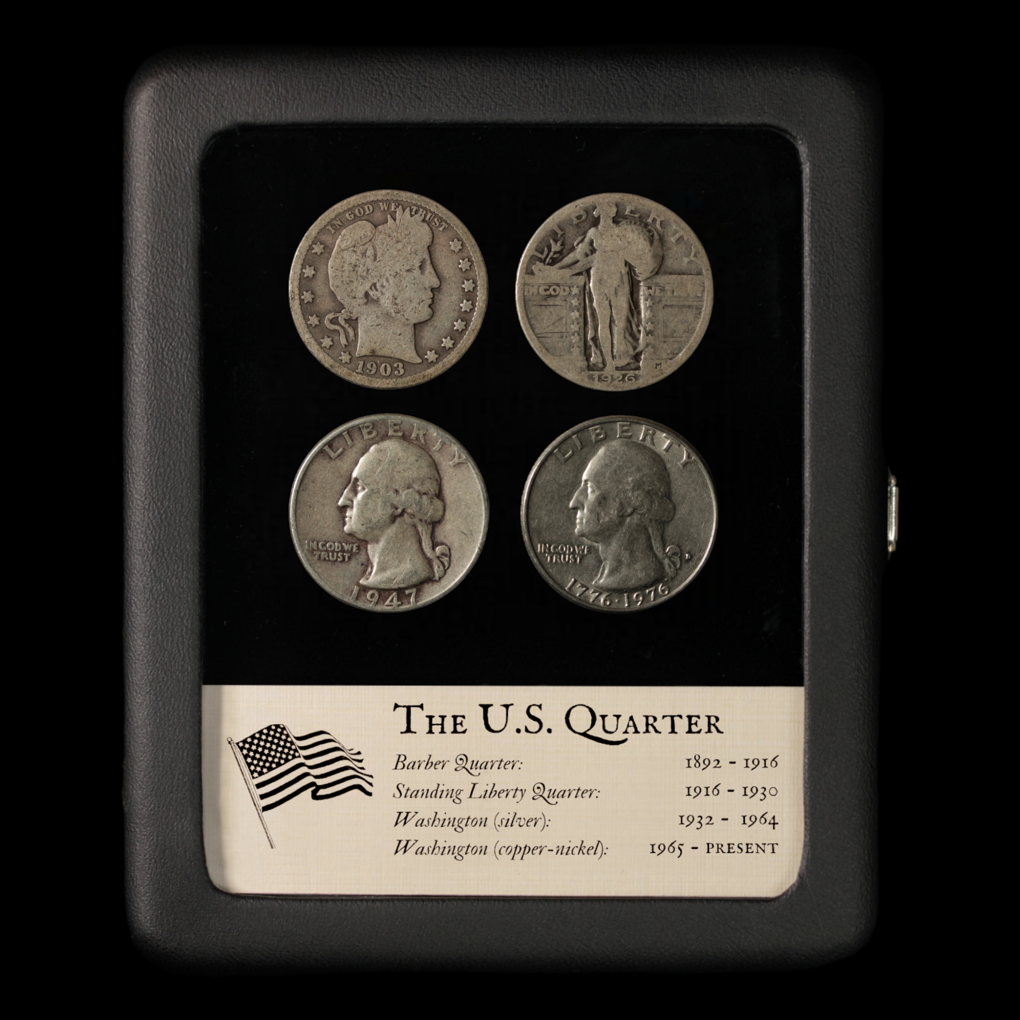 The U.S. Quarter, Four 20th Century Designs - 1892 to 1976 - United States