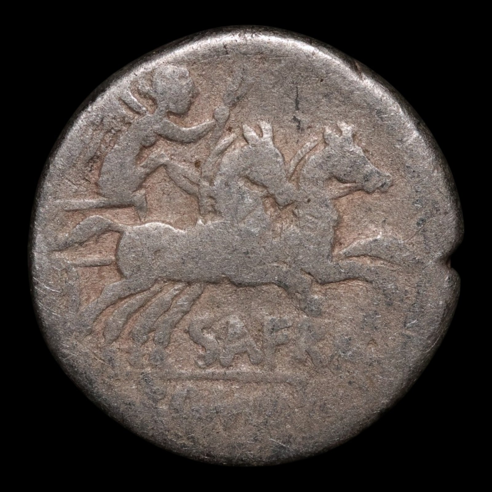 Roman Republic, Safra, AR Denarius, Roma & Victory - 150 BCE - Roman Republic