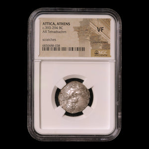 Attica, City of Athens, AR Tetradrachm, Athena & Owl, Very Fine (VF) - 440 to 404 BCE - NGC Certified