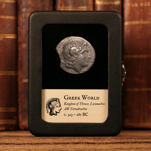 Kingdom of Thrace, Lysimachos, AR Tetradrachm, Athena (Goddess of Wisdom) - c. 323 to 281 BCE - Greek World