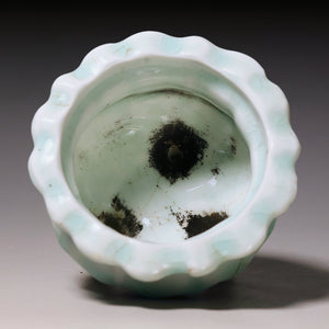 Qing Dynasty, Celadon Glazed Ceramic Tripod Incense Burner