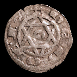 Lordship of Déols, Lord Ralph VI, AR 1 Denier - 1160 to 1176 CE - The Crusades