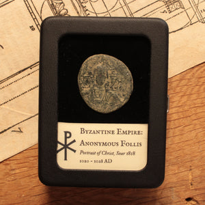 Byzantine Empire, Anonymous (Portrait of Christ), Bronze Follis - 1020 to 1028 CE - Byzantine Empire