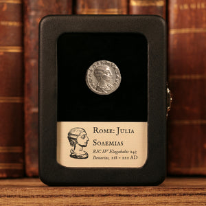 Rome, Julia Soaemias (Mother of Elagabalus), AR Denarius, Venus (Goddess of Love) - 218 to 222 CE - Roman Empire