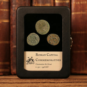 Rome, Constantine the Great, Lot of 3 "Urbs Roma" Commemorative Issues - c. 330 to 348 CE - Roman Empire