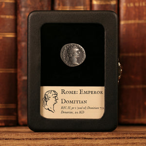 Rome, Emperor Domitian, AR Denarius, Minerva (Goddess of Wisdom) - 92 CE - Roman Empire