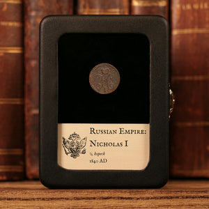 Russian Empire, Emperor Nicholas I, Copper ¼ Kopeck - 1840 CE - Russian Empire