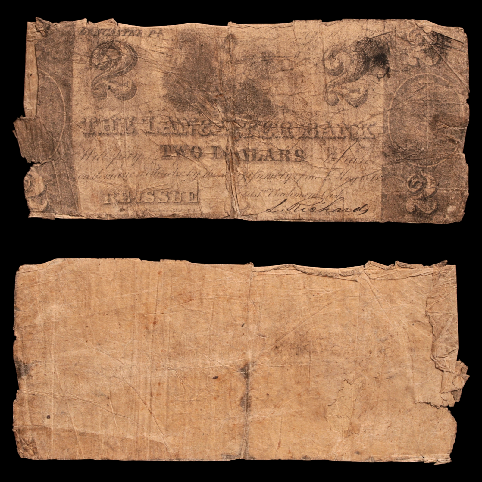 Pennsylvania, The Lancaster Bank, $2 "Wildcat" Banknote - 1841 - United States of America