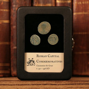 Rome, Constantine the Great, Lot of 3 Rome & Constantinople Commemorative Issues - c. 330 to 348 CE - Roman Empire