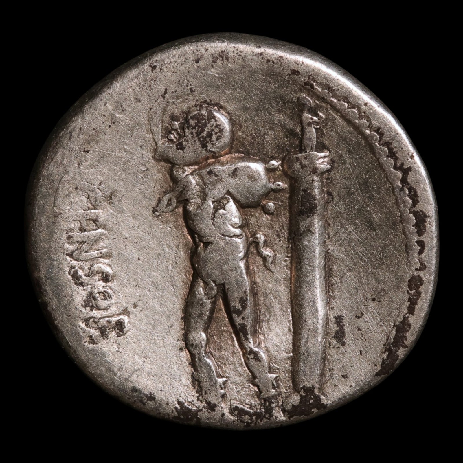 Roman Republic, L. Marcius Censorinus, AR Denarius, Apollo & Victory - 82 BCE - Roman Republic
