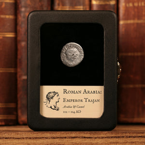 Roman Arabia, Emperor Trajan, AR Denarius, Arabia & Camel Reverse - 112 to 114 CE - Roman Provinces