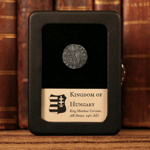 Hungary, King Matthias Corvinus, AR 1 Denier - 1467 CE - Hungary