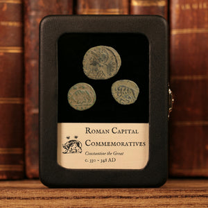 Rome, Constantine the Great, Lot of 3 "Urbs Roma" Commemorative Issues - c. 330 to 348 CE - Roman Empire