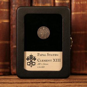 Papal States, Pope Clement XIII, Silver ½ Grosso - 1761  - Papal States, Italy
