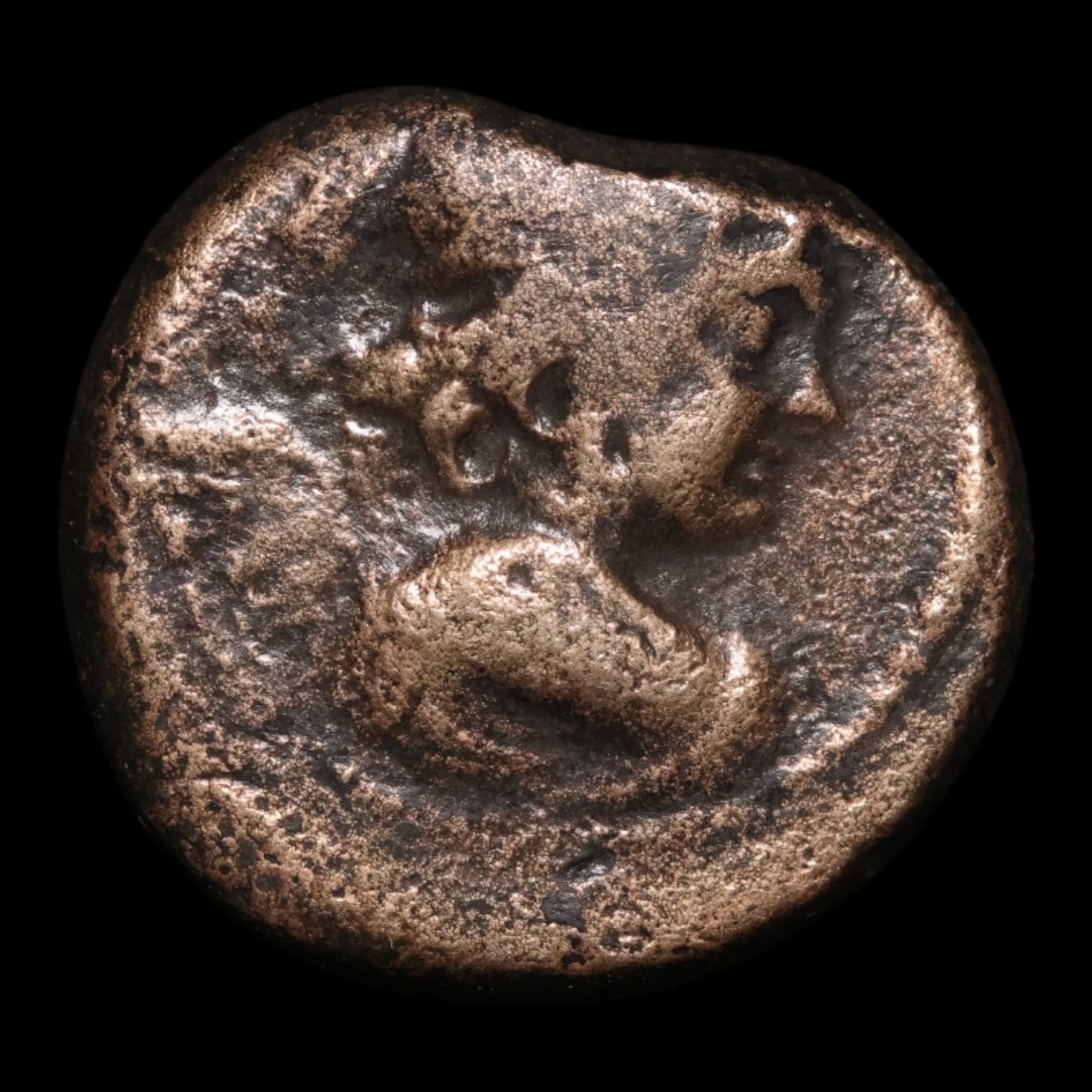 Seleucid Empire, Emperor Antiochus VII, AE Unit, Eros & Isis - 139 to 138 BCE - Greek World