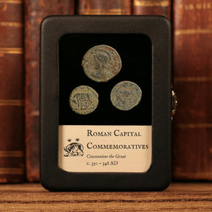 Rome, Constantine the Great, Lot of 3 Rome & Constantinople Commemorative Issues - c. 330 to 348 CE - Roman Empire