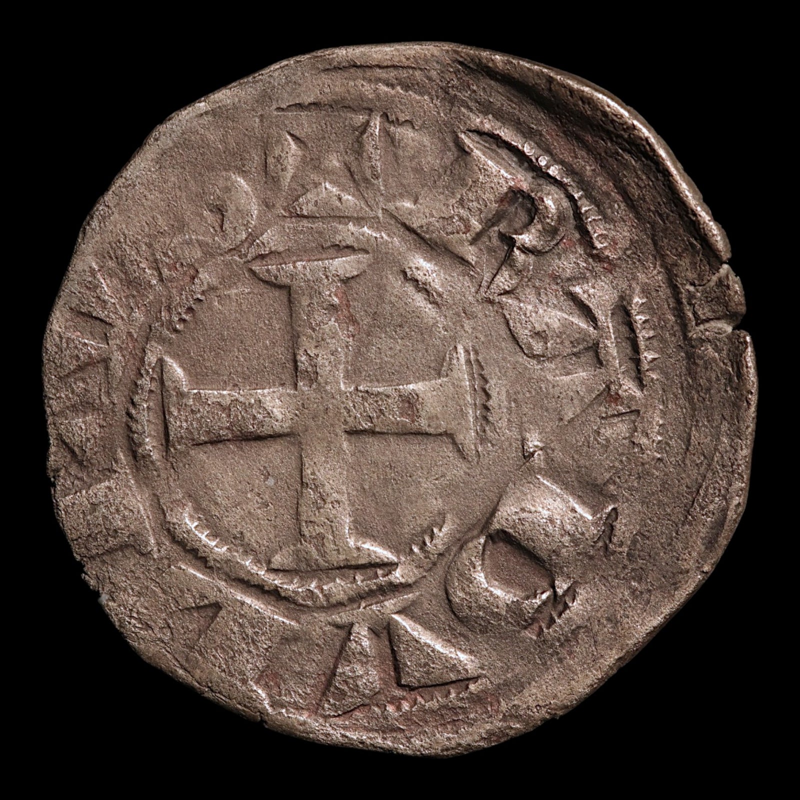 Lordship of Déols, Lord Ralph VI, AR 1 Denier - 1160 to 1176 CE - The Crusades