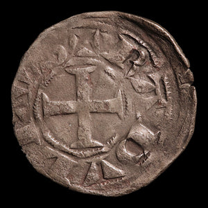 Lordship of Déols, Lord Ralph VI, AR 1 Denier - 1160 to 1176 CE - The Crusades