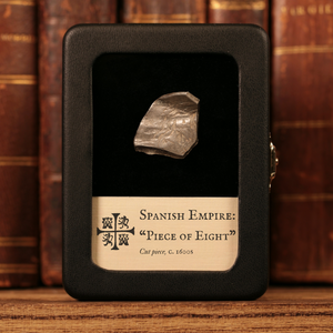 Spanish Empire, Cut Piece of a Silver 8 Reales Coin, "Piece of Eight" - c. 1600s - Spanish Empire