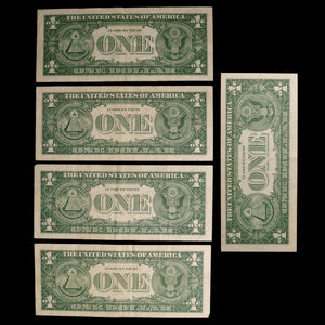 United States, Lot of 5 $1 Dollar Silver Certificate (Blue Seal) - 1957 CE - United States of America