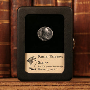 Rome, Empress Sabina, AR Denarius, Vesta (Goddess of Home) - 133 to 135 CE - Roman Empire