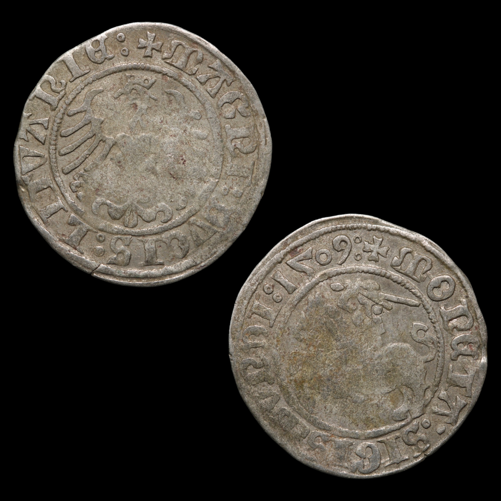 Grand Duchy of Lithuania, Sigismund I, Half Groat  - 1509 CE - Eastern Europe - 10/19/23 Auction