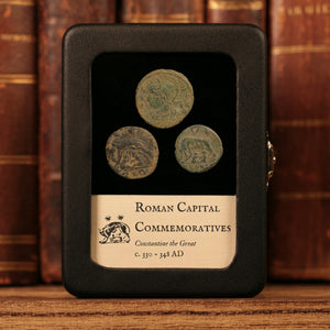Rome, Constantine the Great, Lot of 3 Rome & Constantinople Commemorative Issues - c. 330 to 348 CE - Roman Empire