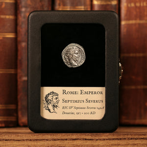 Rome, Emperor Septimius Severus, AR Denarius, Goddess of Victory Reverse - 197 to 200 CE - Roman Empire
