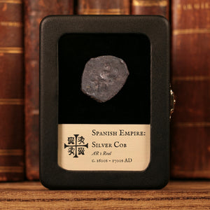 Spanish 1 Real, Silver Cob Coin - c. 1600s to 1700s - Spanish Empire