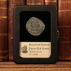 Byzantine Empire, Emperor Justin II & Empress Sophia, AE Follis (Sear 360) - 567 to 568 CE - Byzantine Empire