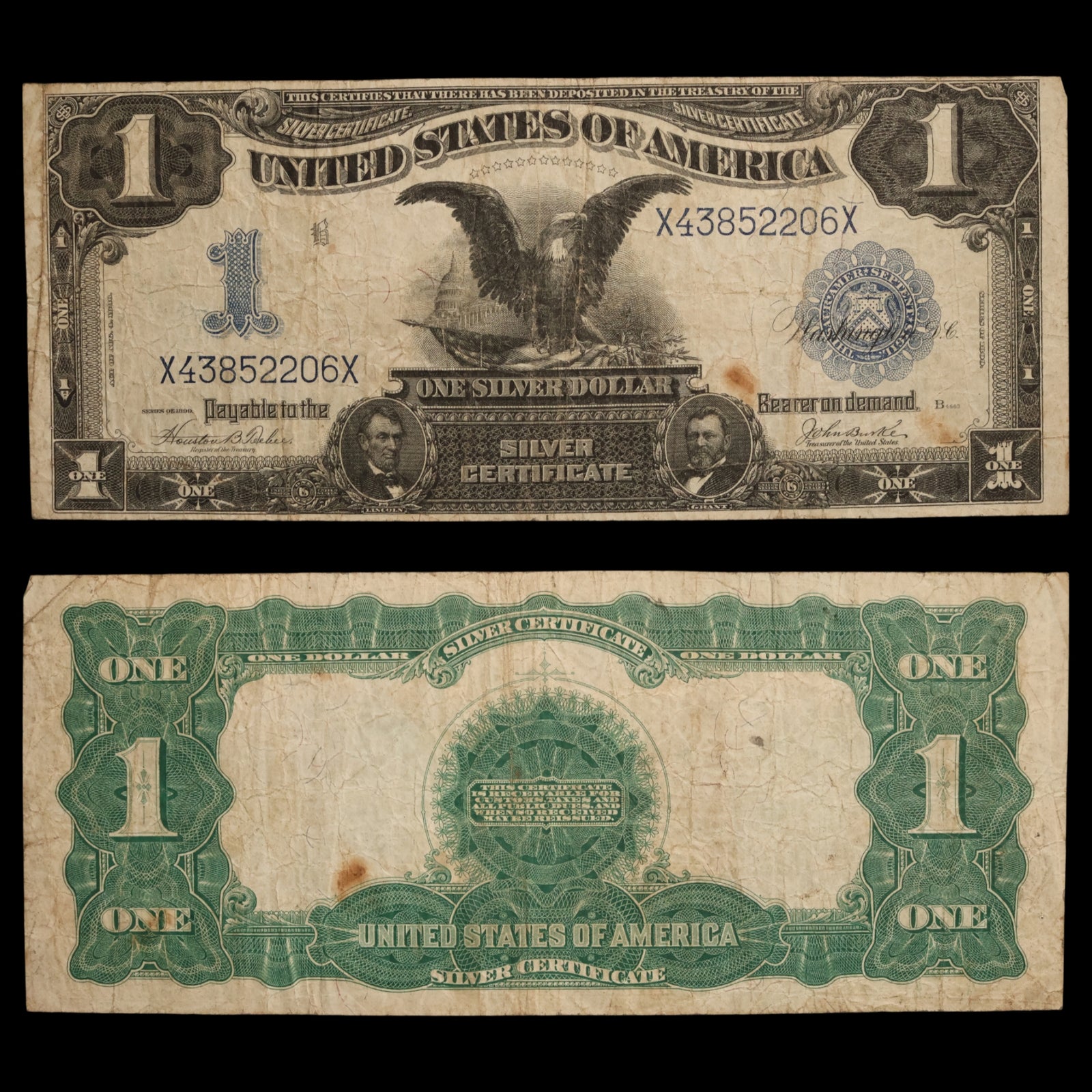 United States, One Dollar Silver Certificate, Lincoln & Grant - 1899 - United States of America