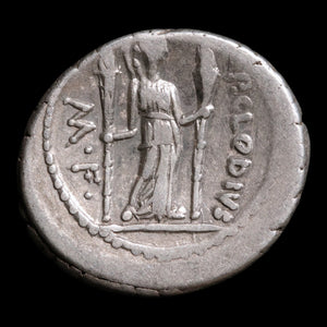 Roman Republic, P. Clodius, AR Denarius, Apollo & Diana - 42 BCE - Roman Republic