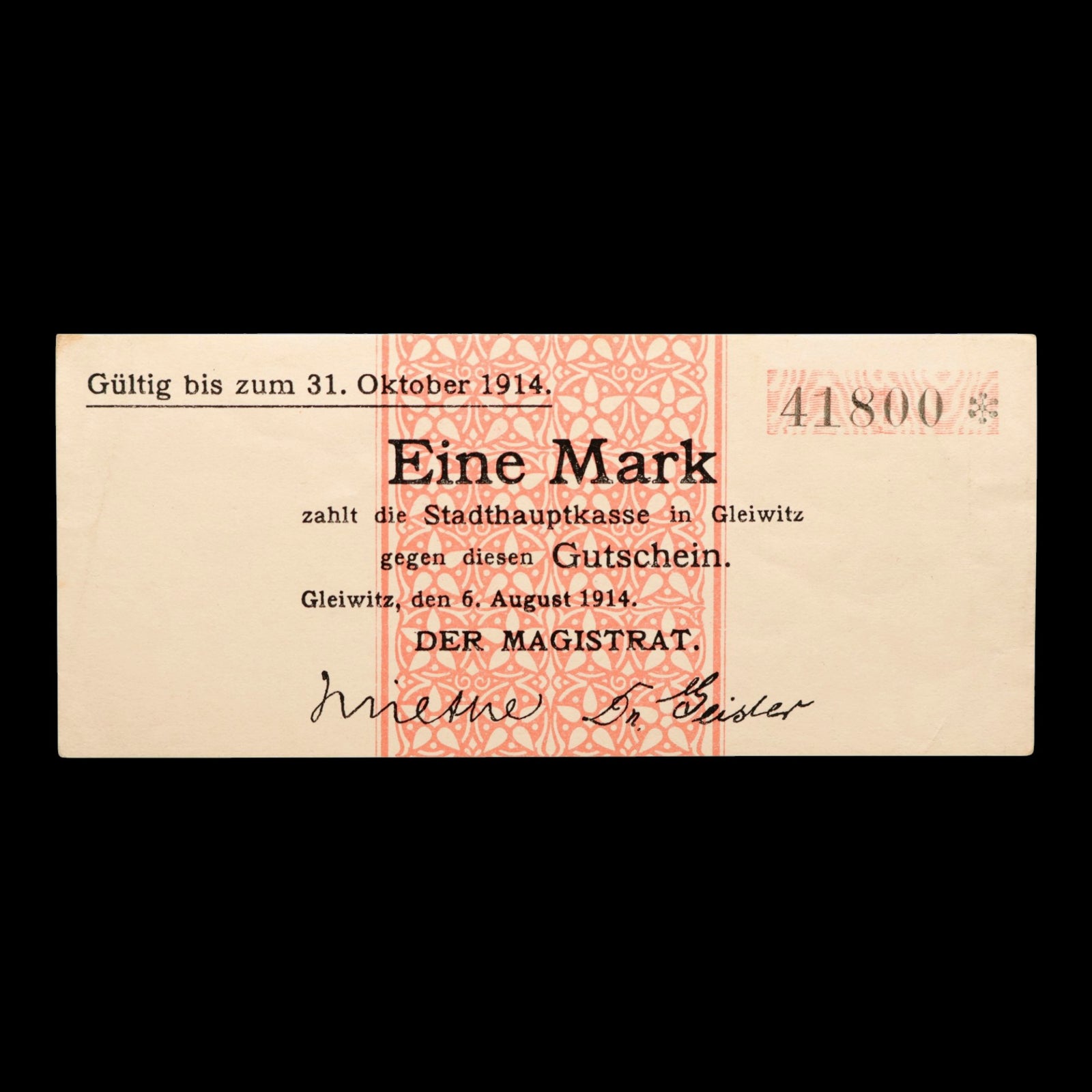 German Empire, City of Gleiwitz, 1 Mark (Notgeld)