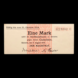 German Empire, City of Gleiwitz, 1 Mark (Notgeld)