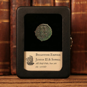 Byzantine Empire, Emperor Justin II & Empress Sophia, AE Half-Follis (Sear 366) - 565 to 578 CE - Byzantine Empire