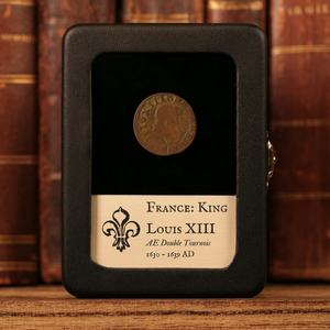 France, King Louis XIII, AE (Copper) Double Tournois - 1630 to 1639 CE - France