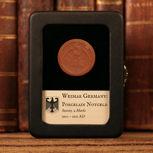 Weimar Germany, Saxony, Porcelain 2 Marks Notgeld (Emergency Money) - 1920 to 1921 CE - Weimar Republic