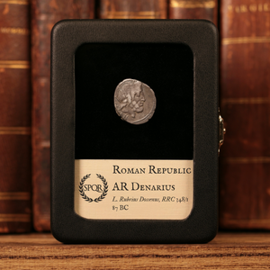 Roman Republic, AR Denarius, L. Rubrius Dossenus, Chariot Reverse - 87 BCE - Roman Republic