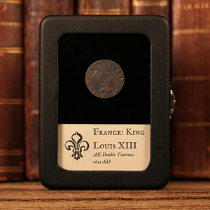France, King Louis XIII, AE (Copper) Double Tournois - 1621 CE - France
