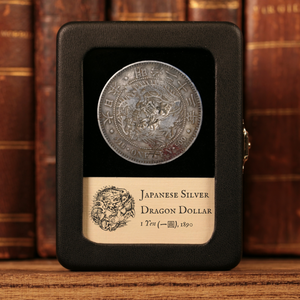 Japan, One Yen, "Silver Dragon Dollar" Coin with Chopmarks - 1890 (Meiji 23) - Meiji Era Japan