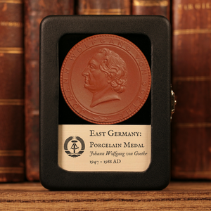East Germany, Johann Wolfgang von Goethe Porcelain Commemorative Medal - 1947 to 1988 CE - German Democratic Republic