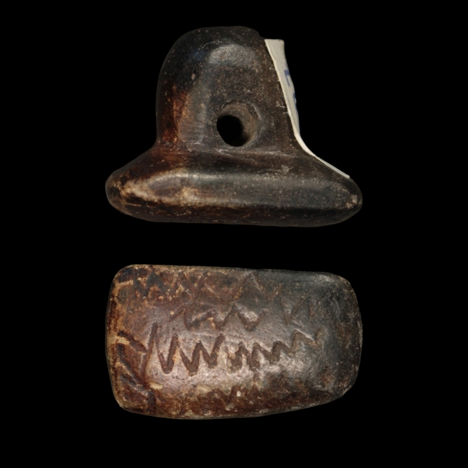 Mesopotamian Stone Seal Stamp, 24mm - c. 4000 – 3000 BCE - Western Mesopotamia - 10/4/23 Auction