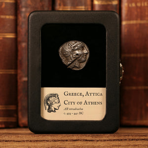 Attica, City of Athens, AR Tetradrachm (With Test Cut), Owl & Athena - c. 454 to 440 BCE - Ancient Greece