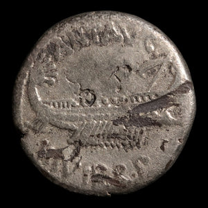 Roman Republic, Mark Antony, AR "Legionary" Denarius - 32 to 31 BCE - Roman Republic