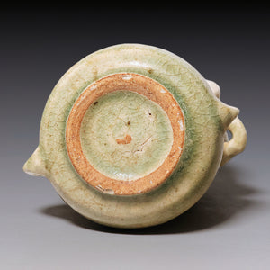 Qing Dynasty, Set of Two Celadon Glazed Miniature Incense Burners