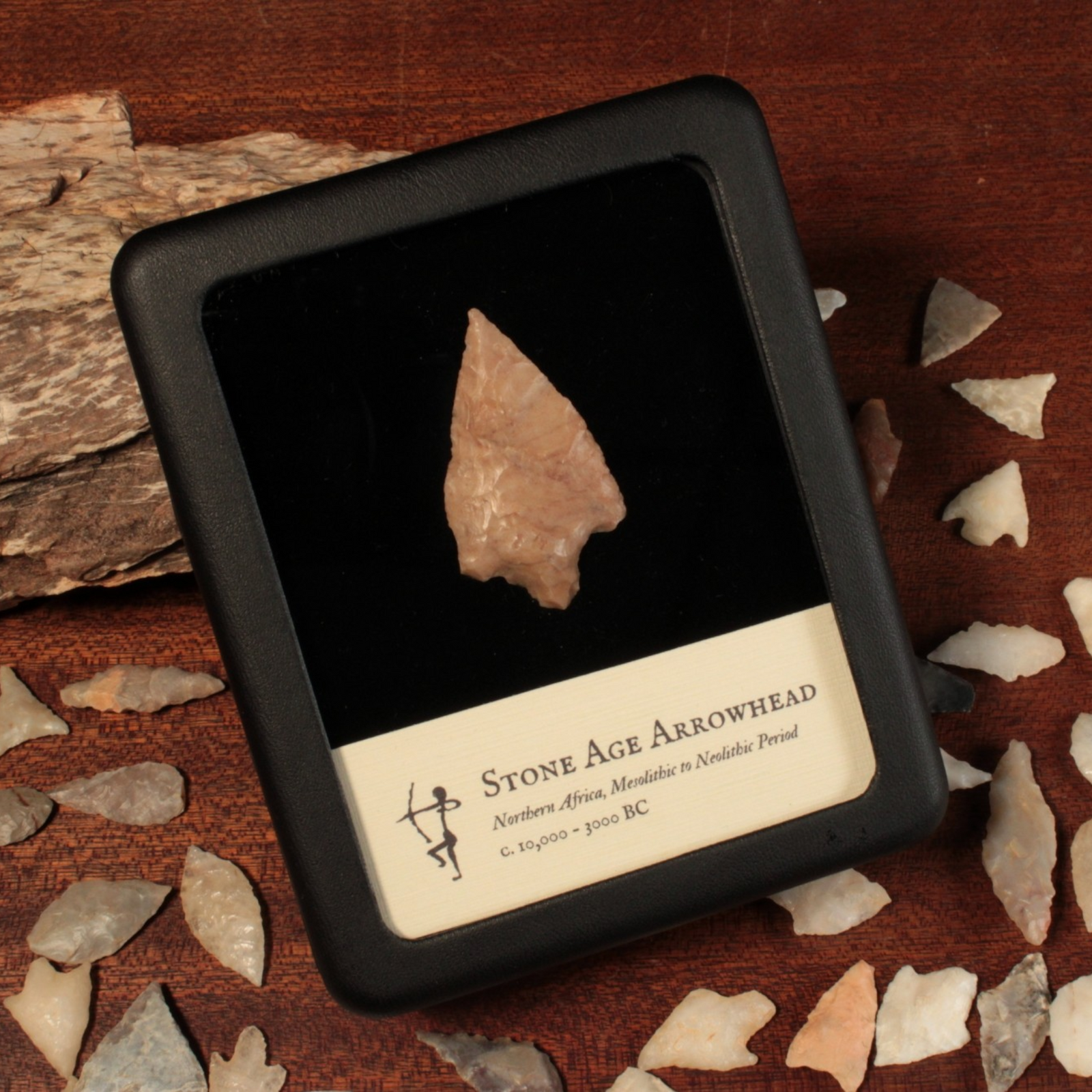 North African Stone Age Arrowhead, 1.7 inches - c. 10,000 to 3000 BCE - North Africa - 1/17/23 Auction