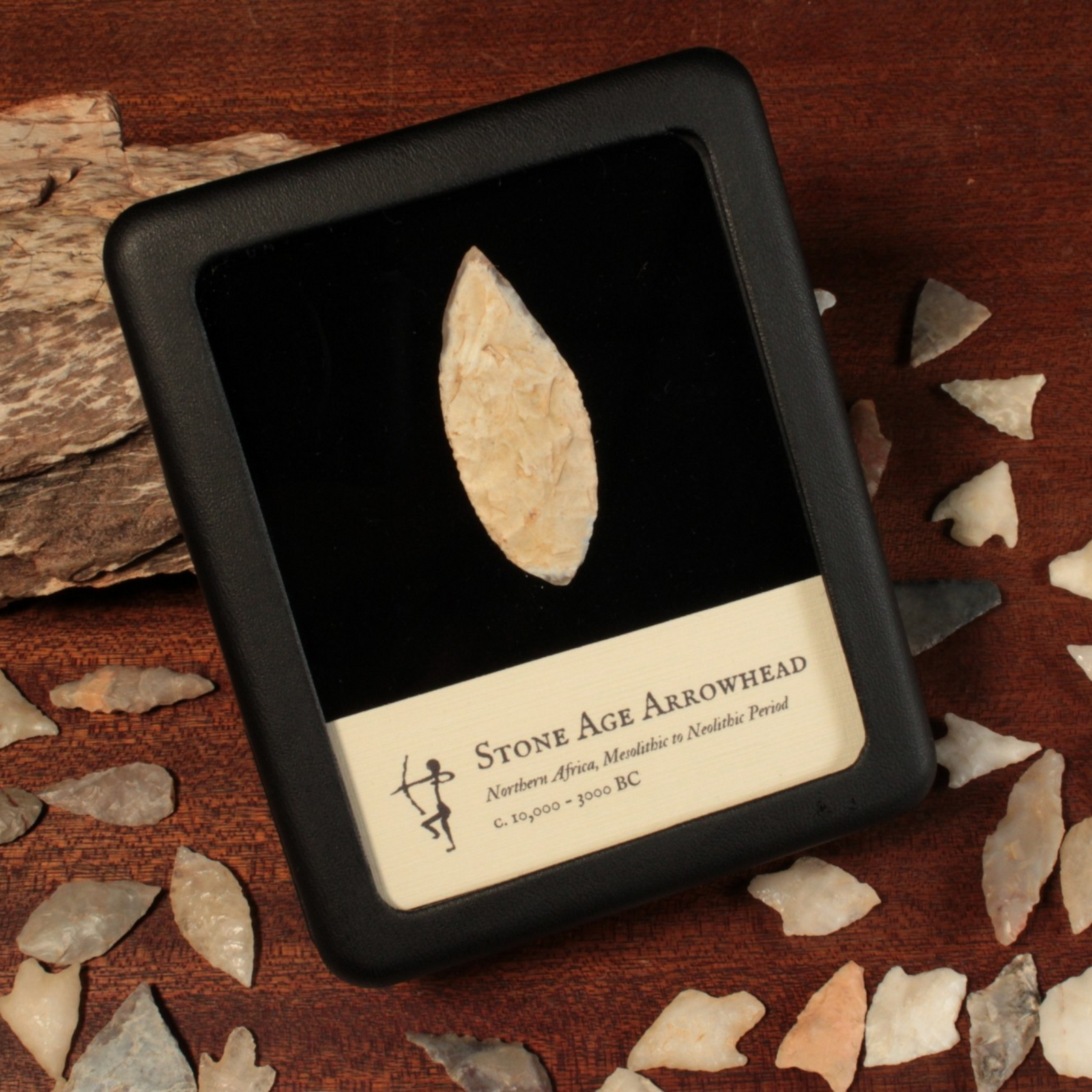 North African Stone Age Arrowhead, 1.9 inches - c. 10,000 to 3000 BCE - North Africa - 1/17/23 Auction