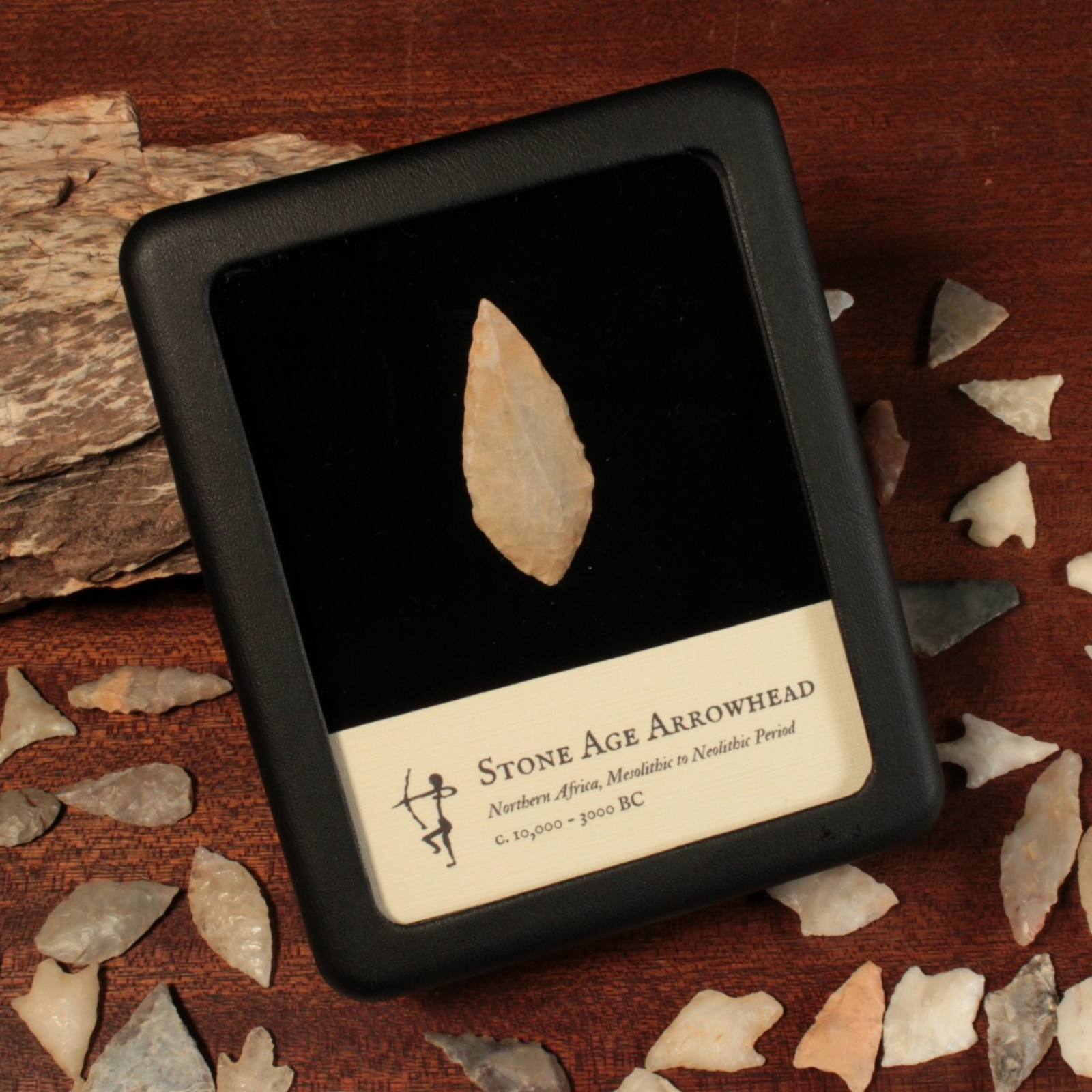 North African Stone Age Arrowhead, 1.6 inches - c. 10,000 to 3000 BCE - North Africa - 1/17/23 Auction