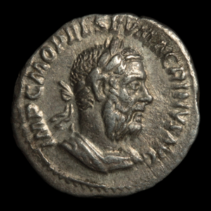 Rome, Silver Denarius, Emperor Macrinus // Jupiter - 217 to 218 CE - Roman Empire
