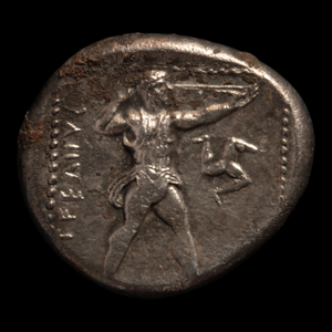 Pamphylia, Aspendos, Silver Stater (Wrestlers & Slinger) - 380 to 325 BCE - Ancient Greeks